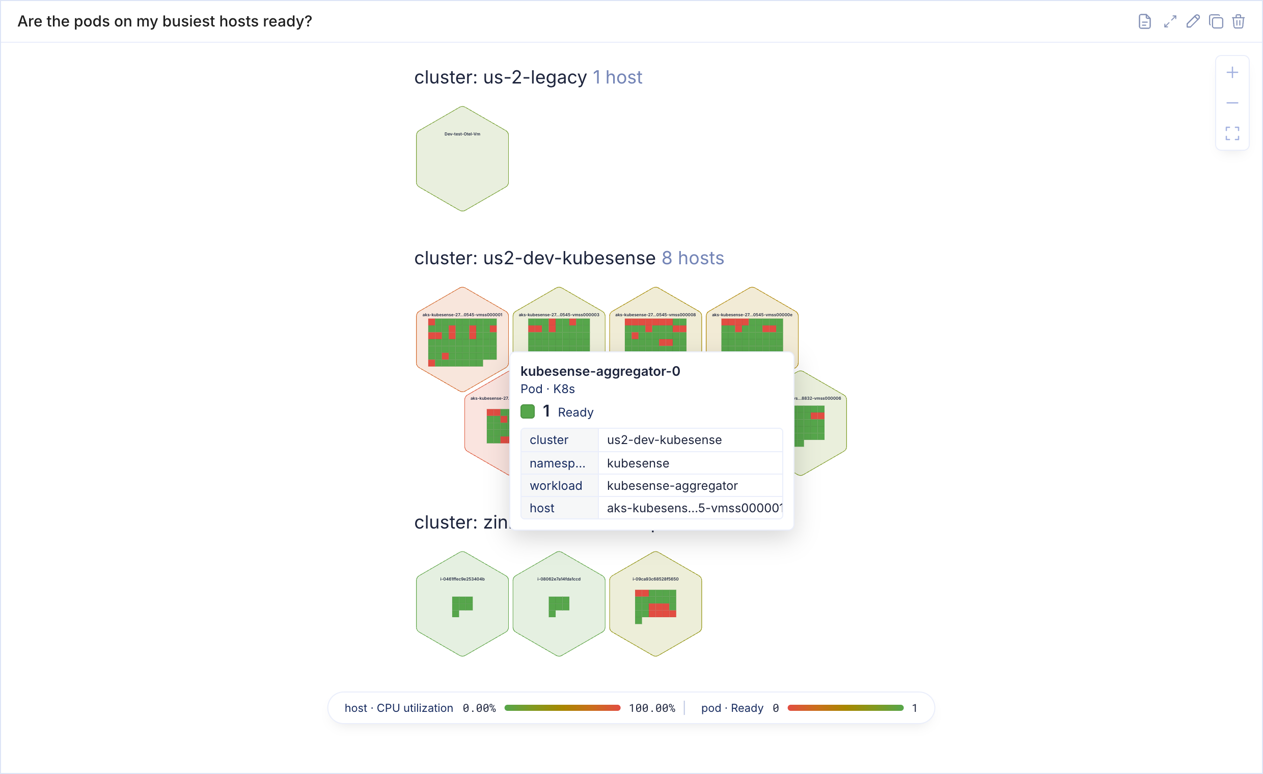 Host map hover card