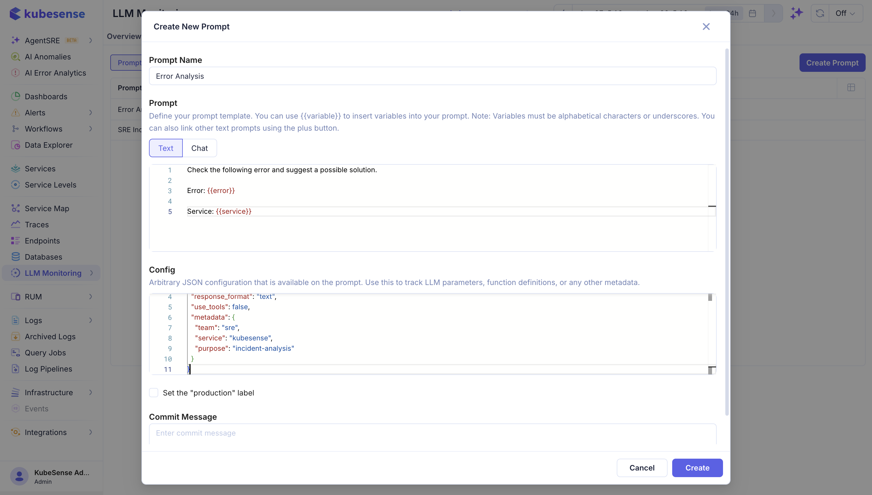 Create LLM prompt form