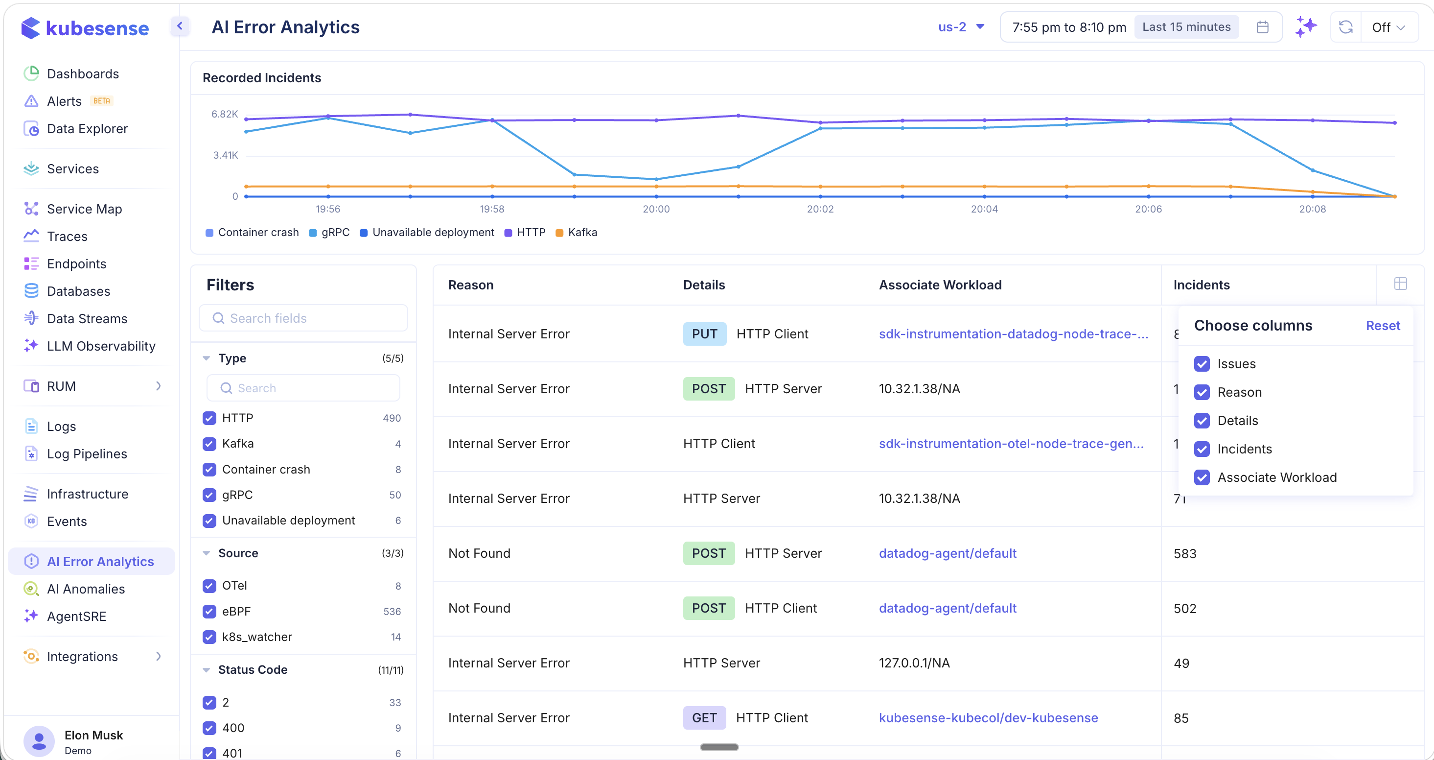 AI Error Analytics — Additional Columns