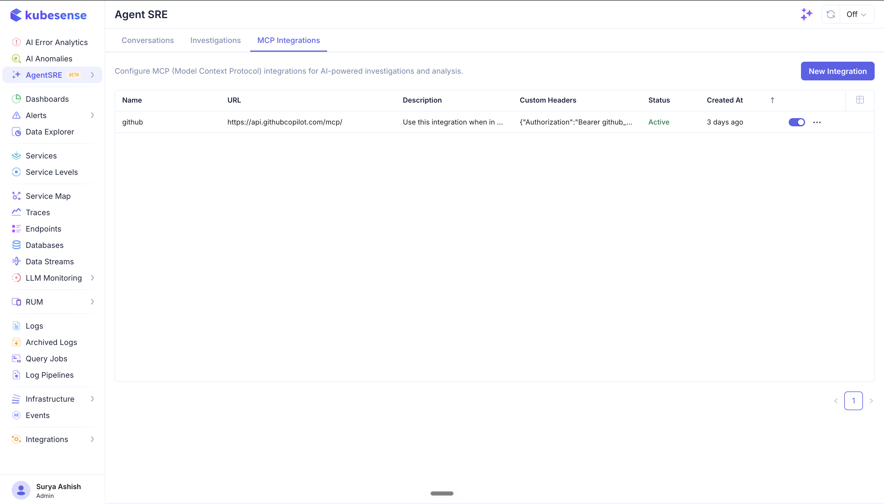 Agent SRE — MCP Integrations